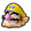 Wario's head icon in Mario Kart 8