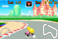 Princess Peach racing Mario Circuit 1