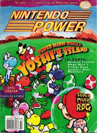 One of the many NP covers Mario has appeared on, this one features Super Mario World 2: Yoshi's Island.