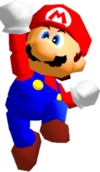 Render of Mario jumping from the Super Mario 3D All-Stars version of Super Mario 64