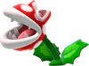A Piranha Plant with cat-like features from Super Mario 3D World + Bowser's Fury.