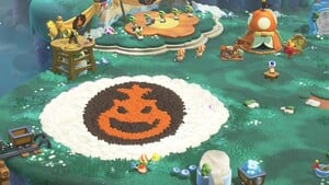 The decorations for Camp Central after using a Bowser Jr. amiibo in Super Mario Bros. Wonder – Nintendo Switch 2 Edition + Meetup in Bellabel Park