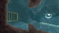 Screenshot of a current in Super Mario Galaxy 2.