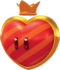 Artwork of the Life-Up Heart from Super Mario Odyssey.