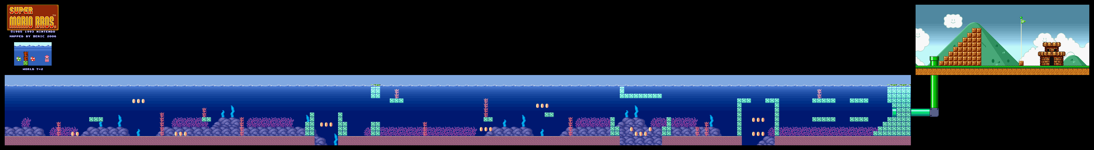 Map of World 7-2 (Super Mario All-Stars version)