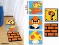 Mario, Goomba, Mushroom, Brick Block and ? Block floor mats