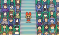 Lulu on the stairs of the stands