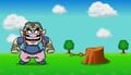 Wario succeeding in getting his strawberry back