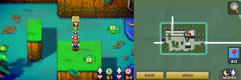 Seventh block in Chucklehuck Woods of Mario & Luigi: Superstar Saga + Bowser's Minions.