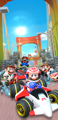 Mario Kart Tour on X: The Los Angeles Tour is wrapping up in #MarioKartTour.  Next up is the Sky Tour featuring the new course GBA Sky Garden! Ride above  the clouds! The