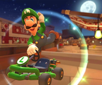 The icon of the Luigi Cup challenge from the 2019 Paris Tour and the Pauline Cup challenge from the Jungle Tour in Mario Kart Tour.