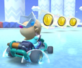The icon of the Pauline Cup challenge from the Ice Tour and the Roy Cup challenge from the Snow Tour in Mario Kart Tour