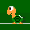 A Shellcreeper on the Mario Classic Court from Mario Power Tennis