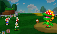 Petey Piranha battle (Mario & Luigi: Paper Jam).