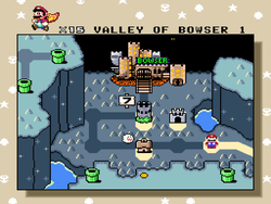 The image for "Valley of Bowser (Map Screen)" from Super Mario World on Nintendo Music.