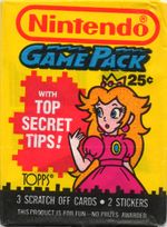 Unopened Nintendo Game Packs showing Mario and Princess Toadstool respectively