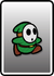 A Green Shy Guy card from Paper Mario: Color Splash