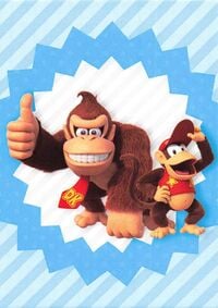 DK & Diddy Kong group card from the Super Mario Trading Card Collection