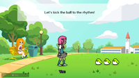 Mona's cameo appearance in Soccer Dreams 2 from Rhythm Heaven Groove