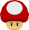 This unused model of a Super Mushroom would have been used as Life Mushroom,[25] The unused model can be seen in the E3 Demo</ref> but was replaced for unknown reasons