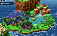 The Tadpole Pond Region, as seen in Super Mario RPG (Nintendo Switch).