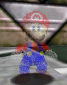 Mario, wearing the Vanish Cap.