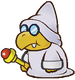 Sprite of a White Magikoopa from Paper Mario: The Thousand-Year Door