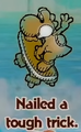 "Nailed a tough trick." discovery from Snurfboard Habitat in Yoshi and the Mysterious Book