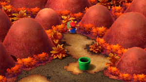 Mario finding the Seed in the Bean Valley of Super Mario RPG.