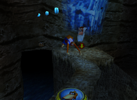 A set of blue Banana Bunches in Crystal Caves.