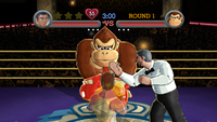 Donkey Kong as he appears in the Wii version of Punch-Out!!