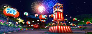 Course menu background in Mario Kart Arcade GP DX