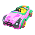 Slick tires (pink) on the Sakura Sports Coupe