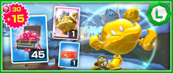 The King Bob-omb (Gold) Pack from the 2022 Mario vs. Luigi Tour in Mario Kart Tour