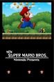 Mega Mario running through a ground level