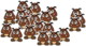 A Small Goomba Gang from Paper Mario: Color Splash.