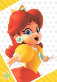 Daisy close-up card from the Super Mario Trading Card Collection