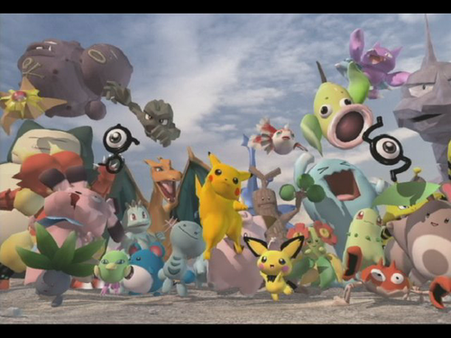 A group of Pok&#233;mon appear during the intro.