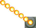Artwork from a Fire Bar, from Super Mario Maker for Nintendo 3DS.