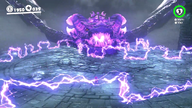 The second attack of the Ruined Dragon during the rematch in Peach's Castle in Super Mario Odyssey.