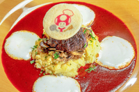 A menu item at Toadstool Cafe from Super Nintendo World (Universal Studios Hollywood)