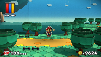 Second ? Block in Sacred Forest of Paper Mario: Color Splash.