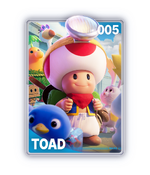 The Toad card from The Super Mario Galaxy Movie Collectible Cards