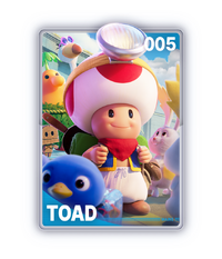 The Toad card from The Super Mario Galaxy Movie Collectible Cards