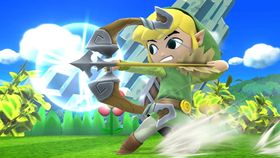 Toon Link's Hero's Bow in Super Smash Bros. for Wii U.