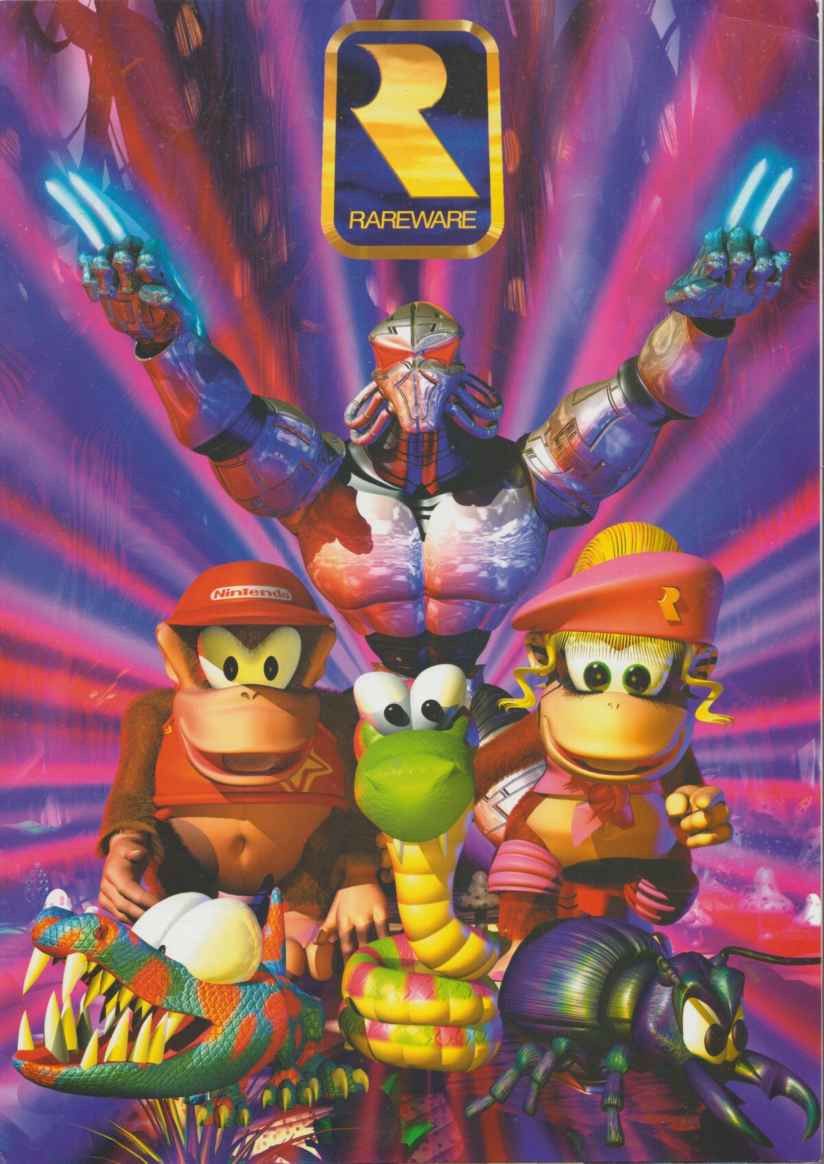 File:DKC2 Diddy Dixie Fulgore promo art.jpg - Super Mario Wiki, the ...