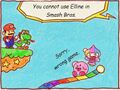 Scene from a special 4-koma manga for Kirby and the Rainbow Curse