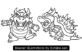 Illustrations of Bowser made by Yoichi Kotabe