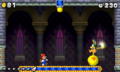 Lemmy Koopa's castle battle in New Super Mario Bros. 2