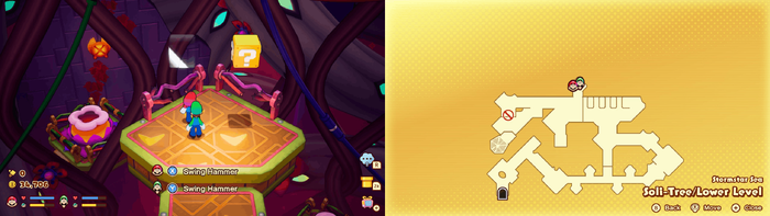 First Hidden Block in the Soli-Tree from Mario & Luigi: Brothership